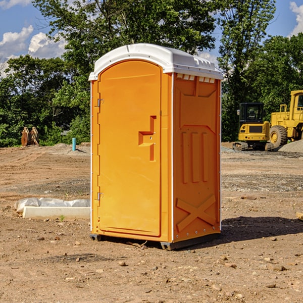 how often are the porta potties cleaned and serviced during a rental period in Bryant